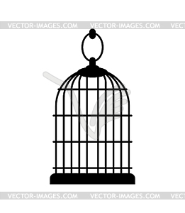 bird cage clipart black and white