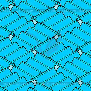 Ocean wave isometric style pattern seamless. waves - vector image