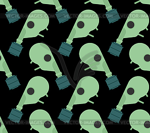 Military respirator pattern seamless. Gas mask - vector clipart