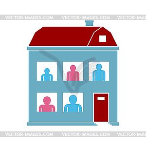 Family home sign. Family residence icon - vector image