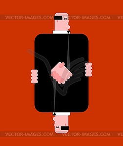 Handshake of businessman cartoon. Business - vector clipart