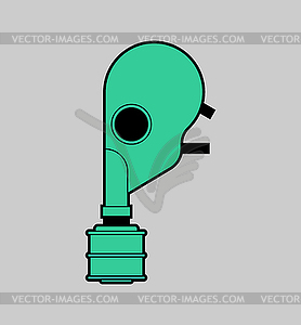 Gas mask . Military respirator - vector image