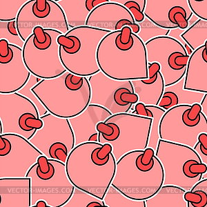 Boobs pattern seamless. tits background. hooters - vector image