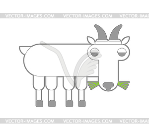 Mountain goat cartoon . Wild animal - vector image