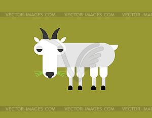 Mountain goat cartoon . Wild animal - vector clipart