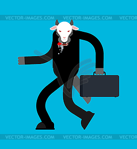 Wolf in sheep`s clothing businessman . Business i - vector EPS clipart