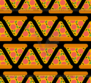 Pizza cartoon pattern seamless. Fast food - vector image