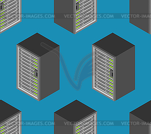 Server pattern seamless. Data center background - vector image