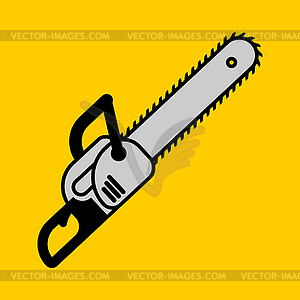 Chainsaw icon. lumberjack Tool - vector image