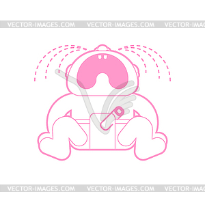 Crying baby icon. Little child cry sign - vector clip art