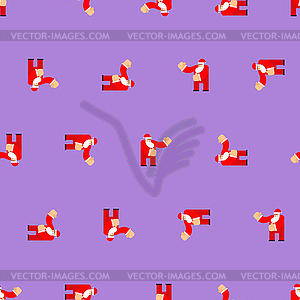 Santa Claus pattern seamless. Christmas - vector clipart / vector image