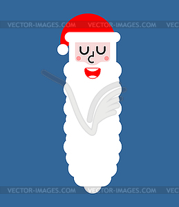 Santa with long beard . Christmas and New Year Il - vector image