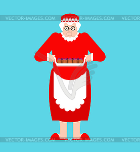 Mrs. Claus . Christmas and New - vector clip art