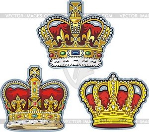 Crown set - vector clipart