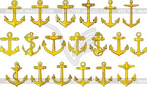 Anchors set - vector image