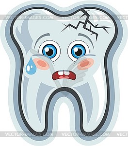 Мультяшный tooth.Toothache - изображение в формате EPS
