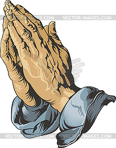 Praying Hands tattoo - vector clipart / vector image