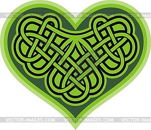 Shamrock heart. Celtic symbol - vector image