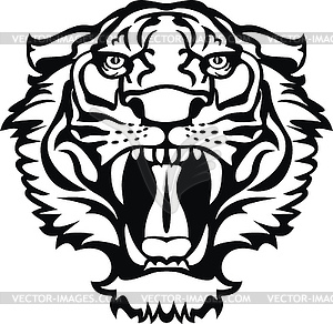 Tiger tattoo - vector image