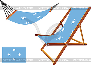 Micronesia hammock and deck chair set - vector image