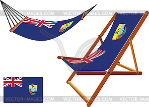 Saint helena hammock and deck chair set - vector image