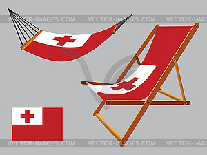 Tonga hammock and deck chair - vector clip art