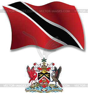 Trinidad and tobago textured wavy flag - vector clip art