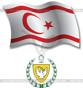 Turkish republic of northern cyprus textured wavy - stock vector clipart