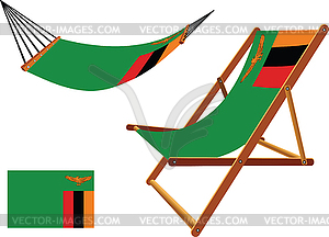 Zambia hammock and deck chair - vector clip art