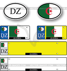 Algeria auto set - vector clipart