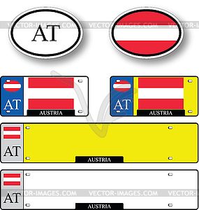 Austria auto set - vector image