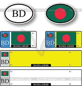 Bangladesh auto set - vector image