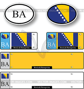 Босния и Герцеговина, автоматическая настройка - иллюстрация в векторном формате