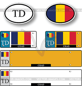 Chad auto set - vector clipart