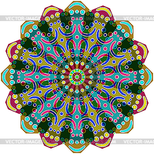 Round geometrical ornament - vector clip art