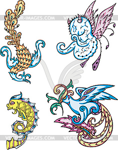 Mythic creatures - vector image