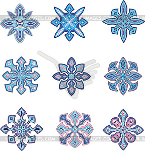 Ornamental snowflakes - vector clipart