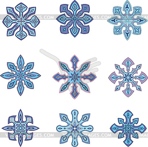 Ornamental snowflakes - vector clipart