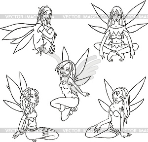 book fairy clipart black