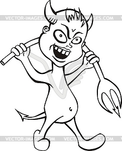Funny devil - vector clip art