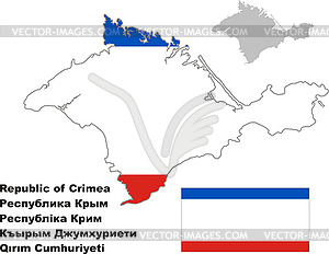 Карта крыма контур