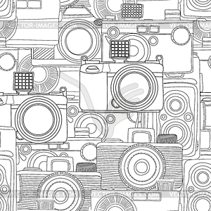 Seamless photography pattern - vector image