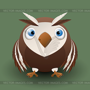 Cute baby owl - vector image