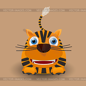 Cute baby tiger - vector clip art