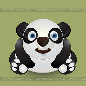 Panda - color vector clipart