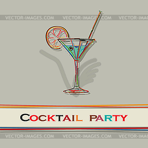 Cocktail menu - royalty-free vector clipart