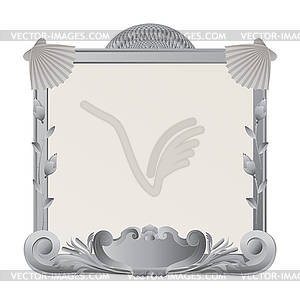 Ornamental stone frame - vector clip art