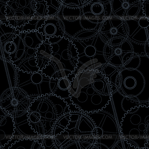 Seamless gear background - royalty-free vector clipart