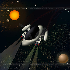 Космический корабль - векторное изображение EPS