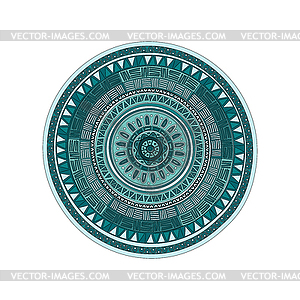 Round ornamend mandala pattern - vector clip art